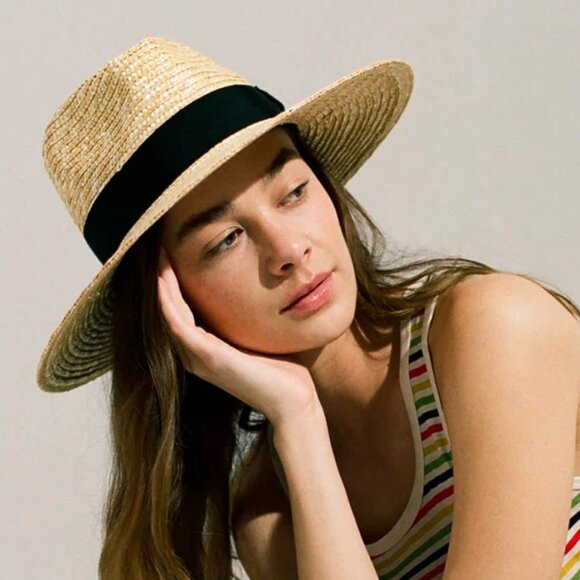 Brixton Accessories - EUC Brixton Joanna Hat Straw Beach Sun Hat UPF 50 Size Medium in Honey